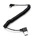 Rerii Coiled Micro USB Cable Spring, Coiled Micro B USB Cable, Left Angled for Micro USB Plug Device, Charging and Data SYNC, for Samsung, HTC, Huawei, Sony and More