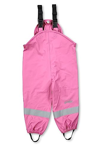 Sterntaler Regenhose ungefüttert uni - Kinder Regenhose wasserdicht - Mädchen Matsch- und Buddelhose mit verschweißten Nähten und elastischen Hosenträgern - Regenbekleidung - himbeerrosa, Größe 116