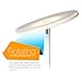 Brightech - SKY LED Torchiere Floor Lamp - Dimmable Super Bright 30-Watt LED - Warm White Color - Omni-Directional Head - Sleek White Finish