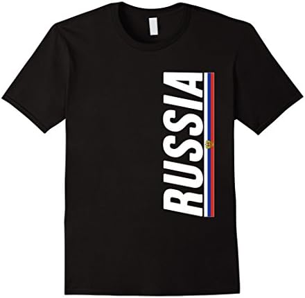 Men's RUSSIA T-shirt Im Russian I Love Russia Flag Gift Cyrillic Small Black
