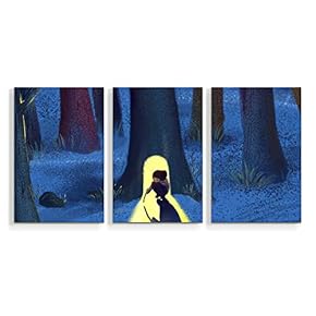 3 Panel Canvas Wall Art Quiet Dream Pictures Home Wall Decorations for Bedroom Living Room Paintings Canvas Prints Framed - 16"x24" x 3 Panels