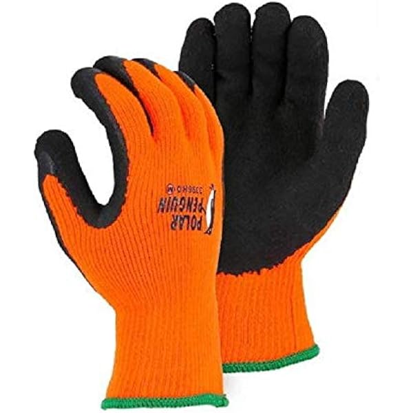 Majestic Large Polar Penguin Winter Lined Gloves w/Foam Latex Palm