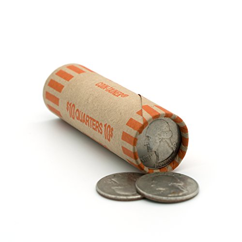 2 Pack 72 PCS Quarter Wrappers Preformed Coin Wrappers Tubes Paper