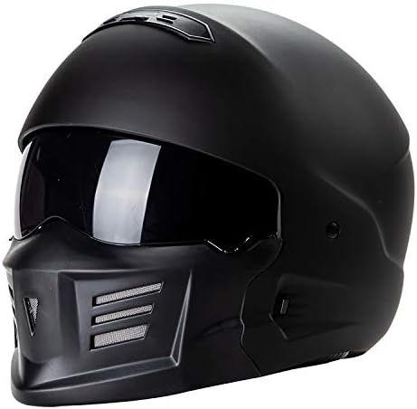 QHZ Harley Motorcycle Jet Helmet Detachable Chin Built-In Lens Modular DOT Certified Full Face Helmet 3/4 Open Face Pilot Boy Girl Cruiser Open Helmet,3,L