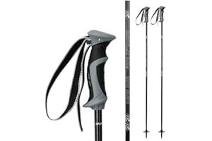 ZIPLINE SKI Zipline Lollipop 14.0 Graphite Carbon Composite Ski Poles – Lightweight, Durable, All-Mountain – Ergonomic Grip, Vibration Dampening, Ideal for Groomers and Freestyle. Choice of Skiers