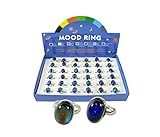 Mozlly Multipack - Bewild Original Adjustable Oval Mood Ring - One Size Fits All - Novelty Accessories (Pack of 3) - Item #S111025_X3