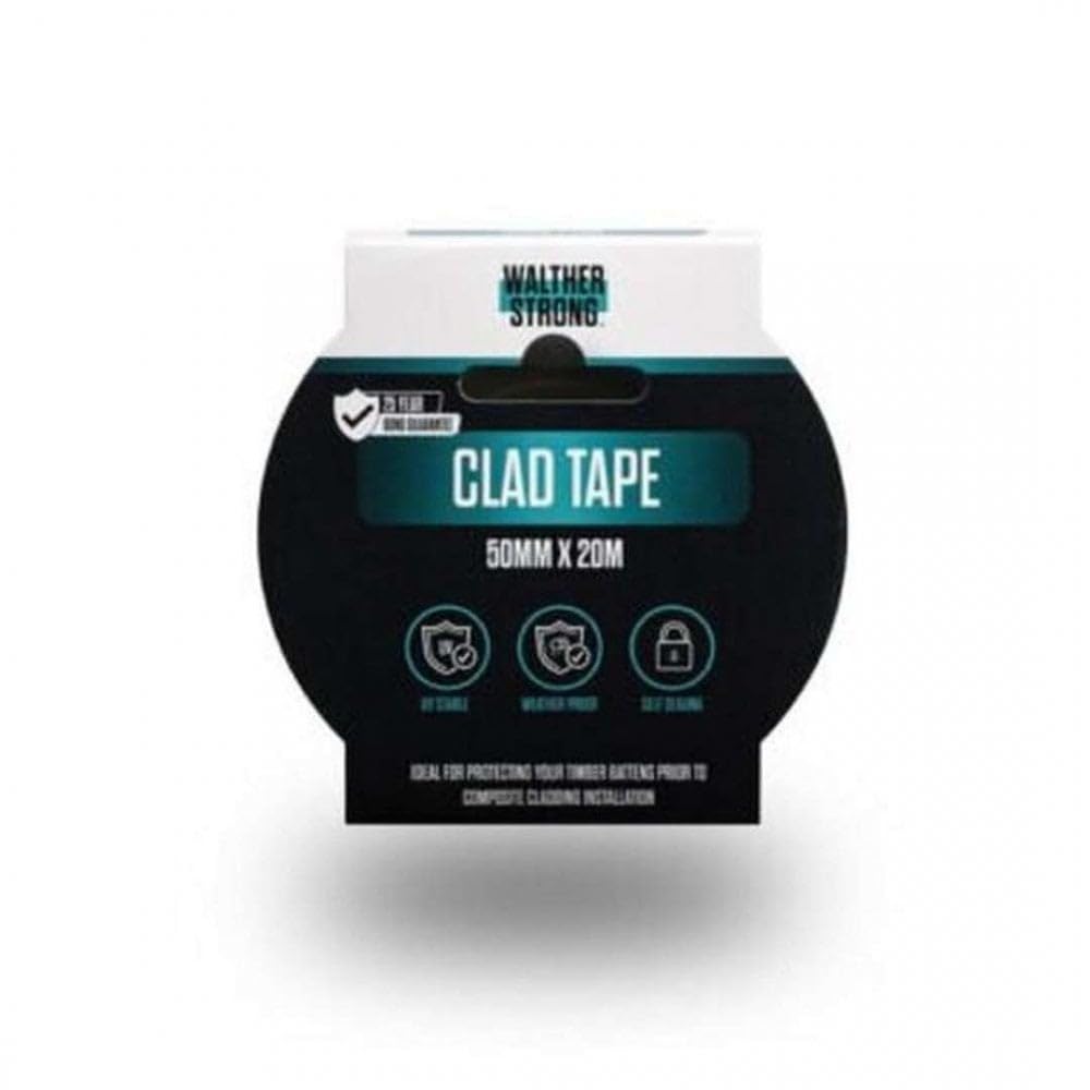 Walther Strong Clad Tape 50mm x 20m. Superior Non-Butyl Sealant Tape. Superior EPDM Tape Replacement. Flashing Tape For Roofing. UV Stable Watertight Weatherproof Sealant Tape. Butyl Tape Replacement