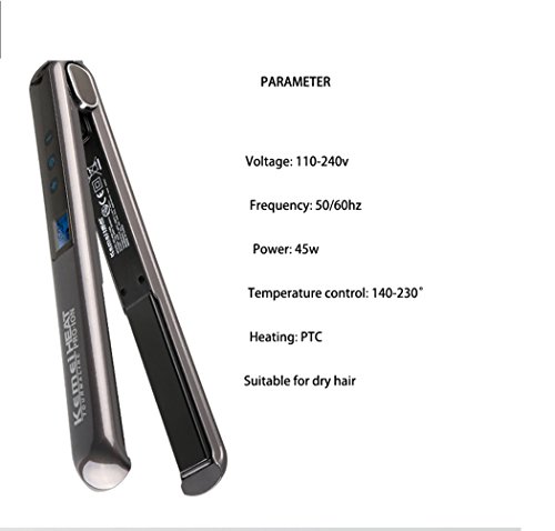 Hair Straightener LCD Display Ceramic Tourmaline Coating Flat Iron Touch Screen Negative Ions Hair Protection Straightener