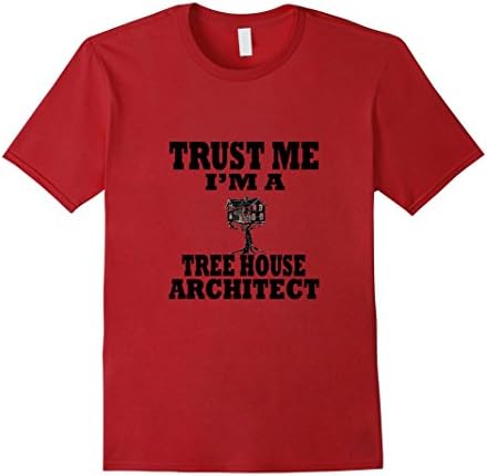 Men's treehouse architect Tshirt 2XL Cranberry