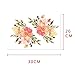 Runtoo Pink Peony Wall Decals Hydrangea Flower Wall Stickers Home Decoration Bedroom Living Room Wall Art Decor [8 Flowers]