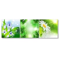 signwin-3 Piece Canvas Wall Art-Romantic Flower-Canvas Prints Home Artwork Decoration for Living Room,Bedroom - 12