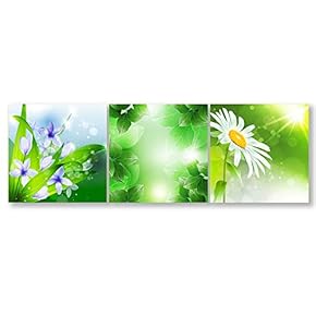 Romantic Flower Home Artwork for Living Room Bedroom x3 Panels