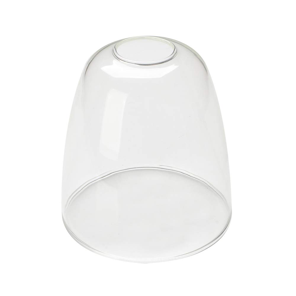 Yosoan Industrial Transparent Glass Shade Replacement Lampshade for Loft Bar DIY Ceiling Pendant Light Wall Light (Bell Shade (Flat Mouth))