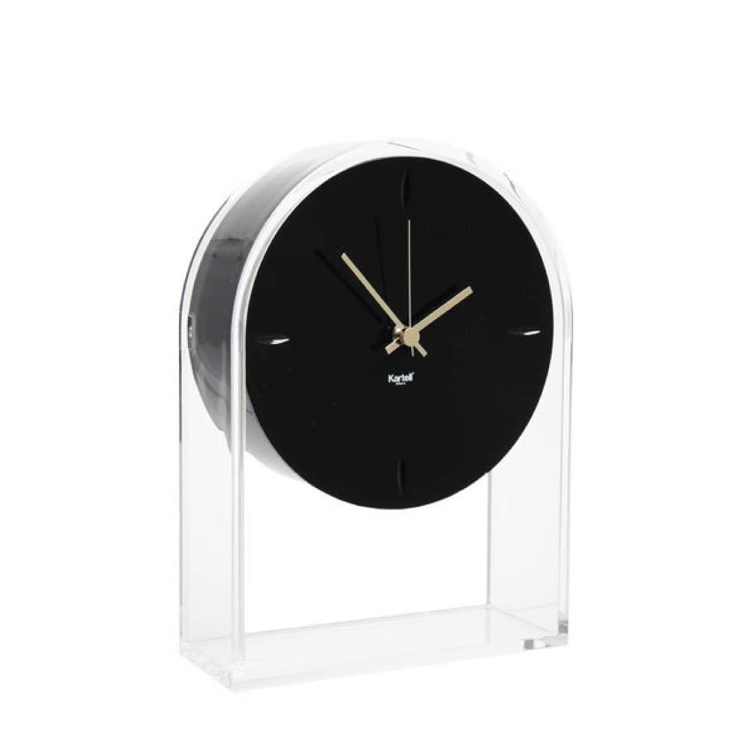Kartell Air du Temps, Table Clock, Crystal Black