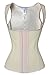 Charmian Women's Latex Underbust Waist Training Cincher Steel Boned Body Shaper Corset Vest Vest-Apricot Large