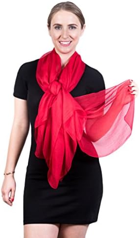 Fashmina Silky Chiffon Light Scarf Red