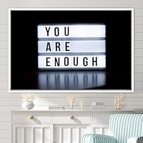 signwin Framed Canvas Wall Art Pressed Quotes 3D...