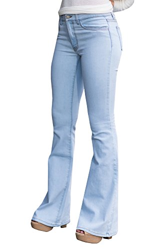 Ermonn Women s Office Lady Straight Wide Leg Boot Cut Jeans Denim Pants