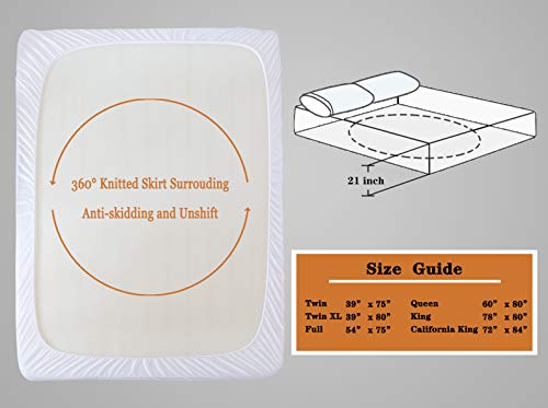 Ubauba Queen Mattress Pad - Down Alternative Mattress Protector Quilted Fitted Sheet Mattress Cover - Queen / 60x80