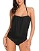 Avidlove Women's Sexy Bandeau Tankinis Solid Halter Two Piece Swimsuits