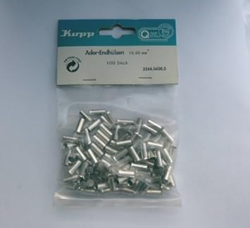 Kopp 354404080 Ader-Endhülsen, verzinnt, 100 Stück, 10 mm²/12 mm