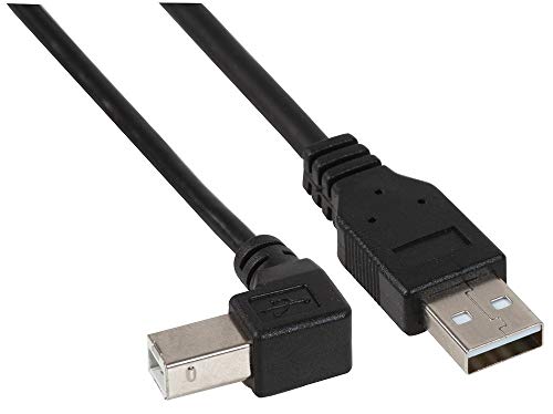 Pro Signal PSG91621 USB-A-Stecker auf rechtwinkligen USB-B-Stecker, 1 m
