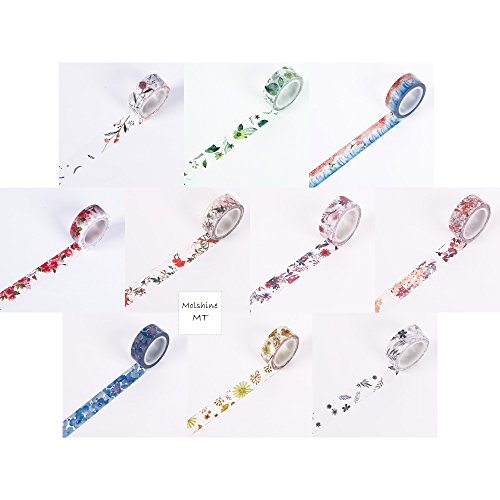 Molshine set of 10 decorative japanese washi masking ad…