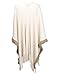 ZLYC Women's Shawl Wrap Open Front Fringe Poncho Cape Sweater Coat Cardigan (Beige-1)