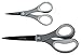 Fiskars 8 Inch Non-stick Titanium Softgrip Scissors, with Fiskars 5 Inch Non-stick Titanium Softgrip Detail Scissors