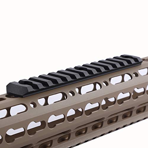 TuFok Picatinny Rail Section Keymod - 13 Slot Keymod Low Profile Picatinny Rail,Keymod Rail Mount(Aluminum,13-Slot Black)
