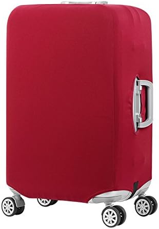 Travel Luggage Cover Suitcase Protector Fits 18-32 Inch Trolley Luggage Cover (Wine red, S)
