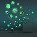 COOL BANK 36pcs Glow in The Dark Planet Wall Stickers 9pcs with 27pcs Stars Stickers ，Solar System Glowing Planets Wall Decals Peel Stick Art Decor for Walls Ceiling Kids Bedroom Living Room