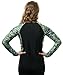 Aqua Design Women's Long Sleeve Big Wave UPF 50+ Sun Protection Rash Guard Shirt