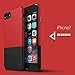 Iphone 7 Plus Slider Case, SameTech Luxury Hit Color Patchwork Hard PC Case 2 IN 1 splicing Case Cover+ 1pcs Tempered Glass tempered glass Screen Protector (Red&Black)