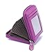 Genuine Leather Accordion Wallet for Men and Women Credit Card Holder Wallet for Travel and Work for Business Cards and Driver License RFID Blocking Wallet for Bank Card and Cash Small Purple