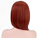 BESTUNG Short Bob Wig Red Wigs for Women Cosplay Wig Straight Halloween Costume Wigs 13Inch