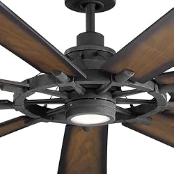 KICHLER 85 inch Gentry LED Ceiling Fan in Anvil