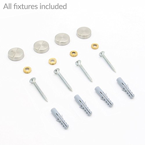 Frameless Rectangle Mirror Hanging Bathroom Mirror Fixings and