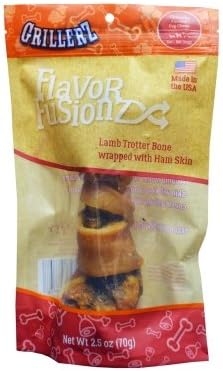 Scott Pet At322 Flavor Fusion Ham Skin Warped Lamb Trotter Dog Bone, One Size