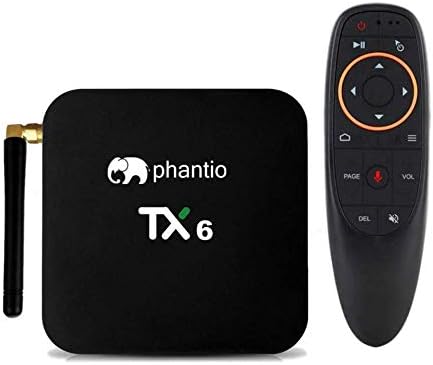 PHANTIO TX6 Android 9.0 Smart TV Box : Hotstar DualBand WiFi Bluetooth Quad-Core 3D 4K Ultra HD H.265 Decoding USB3.0 Airtel TV Netflix YouTube and More (4GB / 64GB)