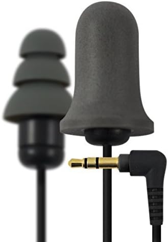 Plugfones Executive Earbuds - Foam and Silicone Ear Plugs with Music (Gray)