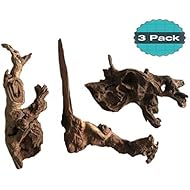 Hamiledyi 3 Pcs Natural Driftwood Branches Reptiles Aquarium Fish Tank Decoration, Large