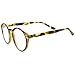 zeroUV Vintage Inspired Clear Lens Small Circle Round Sunglasses (Yellow Tortoise/Clear)