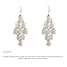 D EXCEED Women's Metal Cutout Diamond Chandelier Tiered Dangle Earrings, 3.15