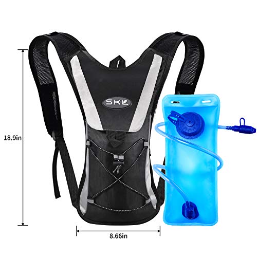 SKL Hydration Pack Hydration Backpack with 2 Liter Water Bladder