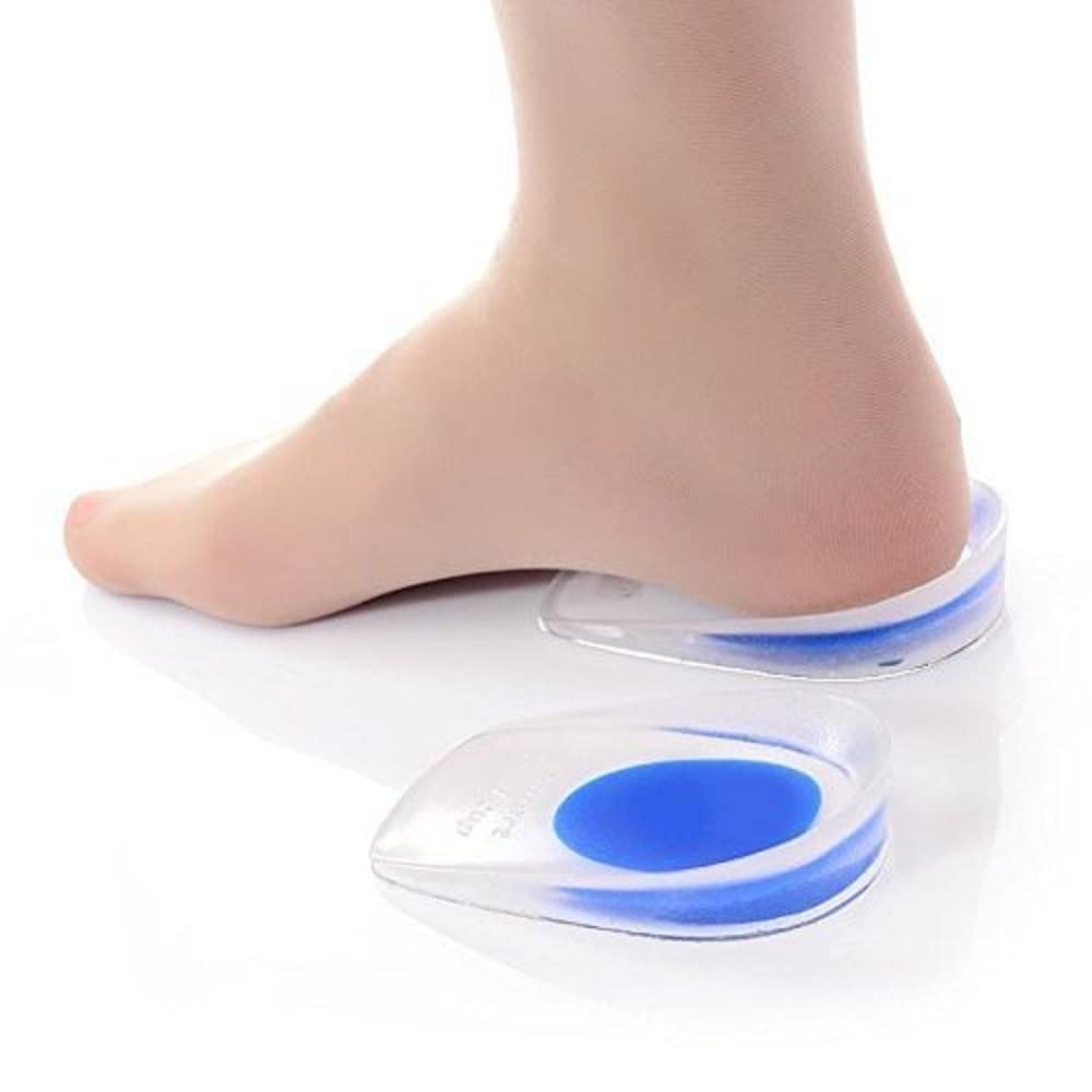 Pair of Silicone Gel Heels in 100% Medical-Grade Silicone Medium, Plantar Heel Bone Spina for Orthotics