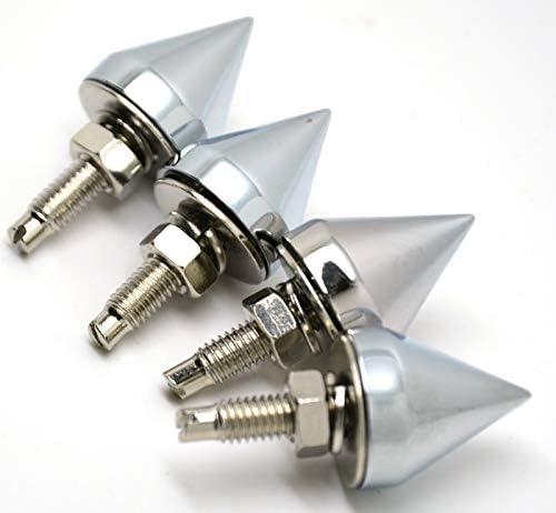 United Pacific Chrome Spike License Plate Fastener (4 Pack)