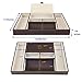 Baoyun Leather Nightstand Organizer for Men, Mens Valet Tray and Dresser Top Caddy for Watch Phone Jewelry Key Wallet 6 Compartments Mens Dresser Organizer Tray(Brown)