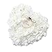 15x13cm Wedding Ring Pillow White Romantic Flower Girl Baskets Rose Wedding Ring Box Rose Heart Favors Wedding Ring Pillow with Elegant Satin Flora Jewelry Case Wedding Accessories