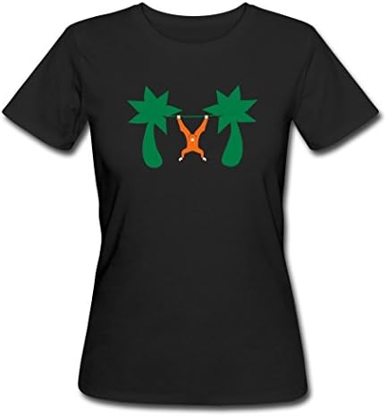 Women's Orangatang Eco-Friendly For Designed T-Shirts Black Large